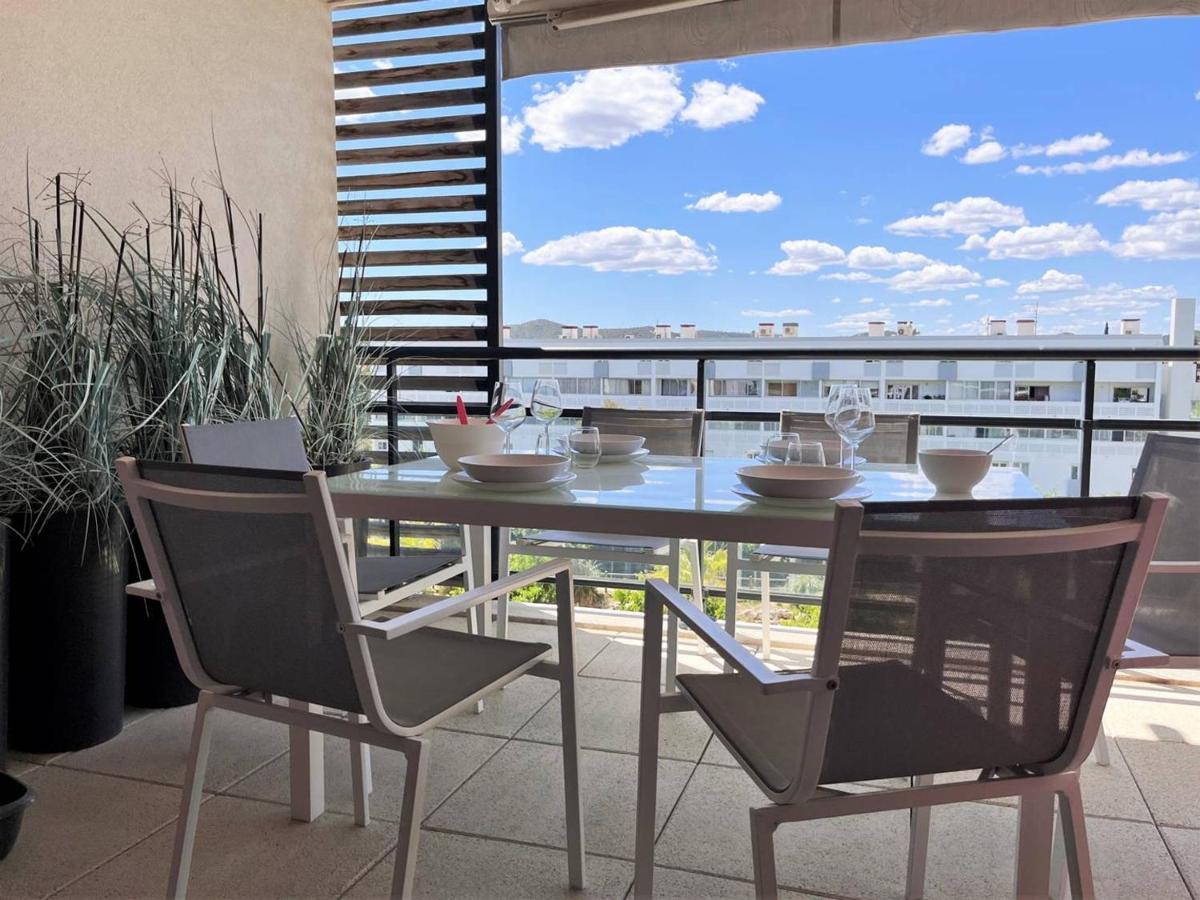 Charmant T2 Climatise Avec Grande Terrasse, Piscine Et Parking Privatif, Proche Plage Et Commerces. - Fr-1-251-441 Le Lavandou Exterior foto