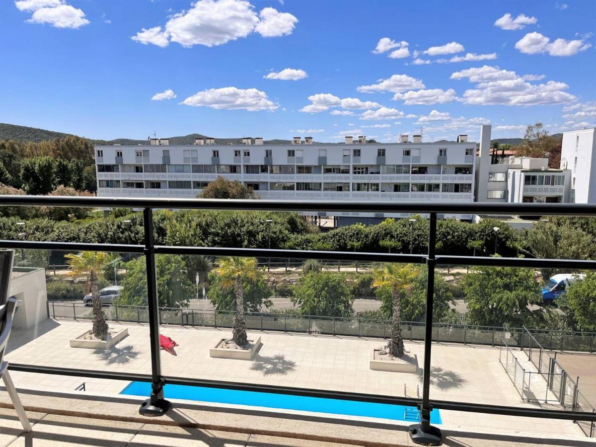 Charmant T2 Climatise Avec Grande Terrasse, Piscine Et Parking Privatif, Proche Plage Et Commerces. - Fr-1-251-441 Le Lavandou Exterior foto